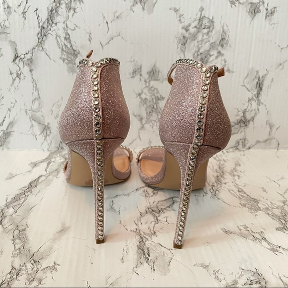 Steve Madden Collette Stiletto Pink Blush Glitter - Picture 8 of 11